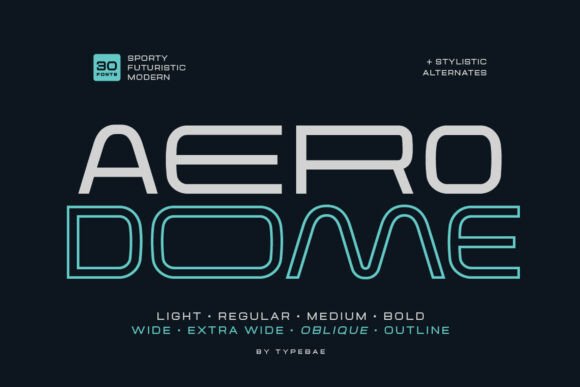 Aerodome Regular for Web Design: A Modern Typeface with Purpose