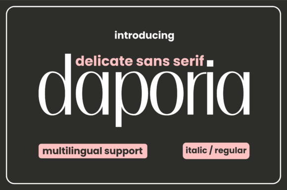 Daporia Font for Handmade Creations