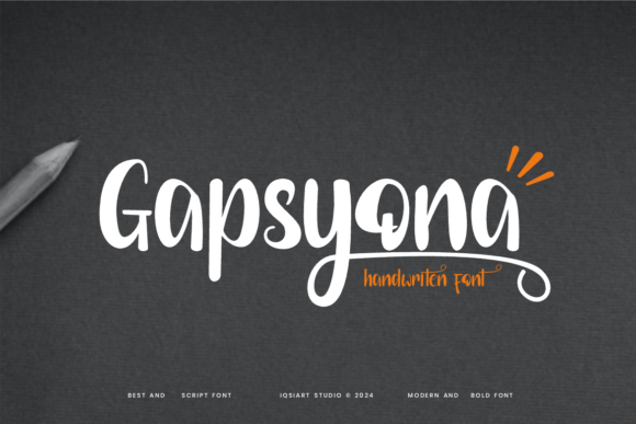 Gapsyona: A Handwritten Script Font for Editorial Elegance