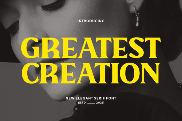 Greatest Creation Serif Font for Handmade Branding