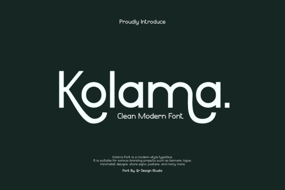 Kolama Clean Modern Font for Handmade Creations