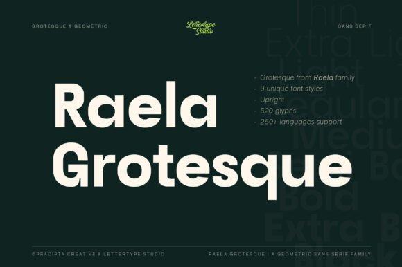 Raela Grotesque: A Modern Typeface for Digital Design